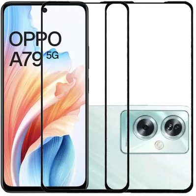 HOBBYTRONICS Edge To Edge Tempered Glass for OPPO A79 5G, OPPO A79(Pack of 2)