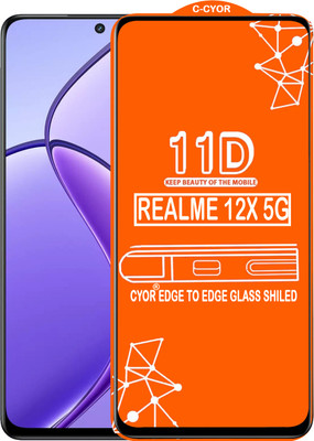 CYOR Edge To Edge Tempered Glass for REALME 12X 5G(Pack of 1)