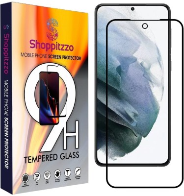Shoppitzzo Edge To Edge Tempered Glass for SAMSUNG Galaxy F62, DuraGlass, 11D, 9H Hardness, Edge to Edge, With Easy Installation Kit, Full Glue(Pack of 1)