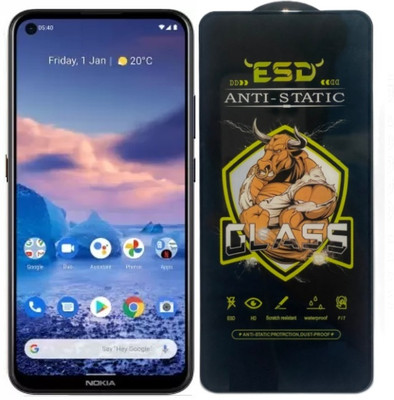 Obstinate Edge To Edge Tempered Glass for Nokia 5.4, ESD, Bull King ESD, Edge to Edge, Anti Static, Dustproof(Pack of 1)