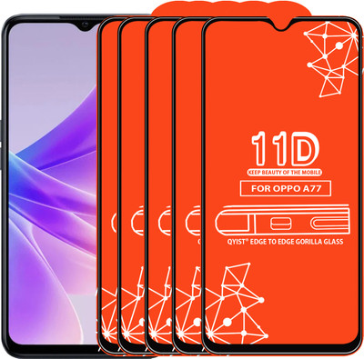 Qyist Edge To Edge Tempered Glass for Oppo A77(Pack of 5)