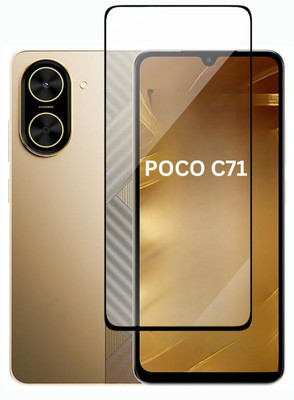 KWINE CASE Edge To Edge Tempered Glass for POCO C71(Pack of 1)