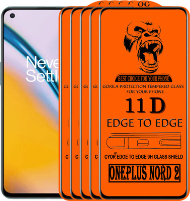 CYOR Edge To Edge Tempered Glass for ONEPLUS NORD 2(Pack of 5)