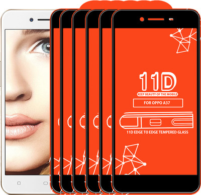 Roxel Edge To Edge Tempered Glass for Oppo A37(Pack of 6)