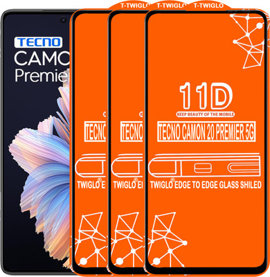 TWIGLO Edge To Edge Tempered Glass for TECNO CAMON 20 PREMIER 5G(Pack of 3)