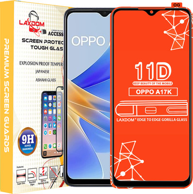 Laxdom Edge To Edge Tempered Glass for OPPO A17K(Pack of 1)