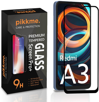 Pikkme Edge To Edge Tempered Glass for Redmi A3 (2024)(Pack of 1)