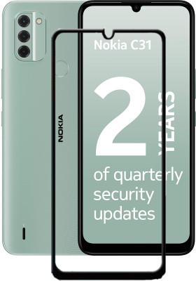 CASEHUNT Tempered Glass Guard for Nokia C31(Pack of 1)