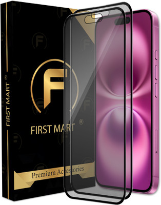 FIRST MART Edge To Edge Tempered Glass for iPhone 16 Plus, Apple iPhone 16 Plus, 16 Plus, Matte Finish Glass(Pack of 2)