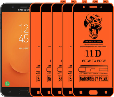 PFOAM Edge To Edge Tempered Glass for Samsung Galaxy J7 Prime(Pack of 5)