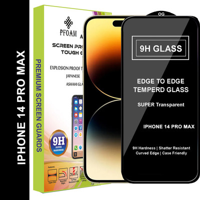 PFOAM Edge To Edge Tempered Glass for APPLE IPHONE 14 PRO MAX(Pack of 1)