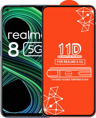 Roxel Edge To Edge Tempered Glass for Realme 8 5G(Pack of 1)