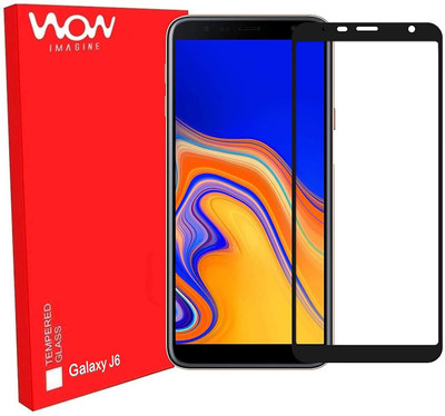 WOW Imagine Edge To Edge Tempered Glass for Samsung Galaxy J6 Plus | J4 Plus Edge to Edge Full Screen Coverage with easy installation kit(Pack of 1)