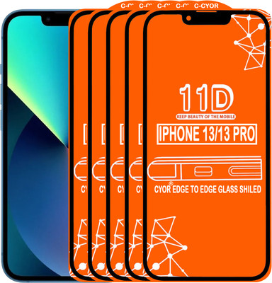 CYOR Edge To Edge Tempered Glass for IPHONE 13(Pack of 5)