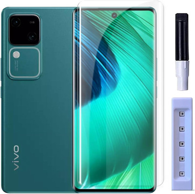 OneTech Edge To Edge Tempered Glass for Vivo V30 / V30e / V30 Pro 9H Hardness, UV Screen Protector(Pack of 1)