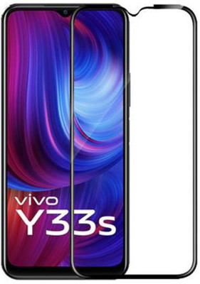 DMJHP Edge To Edge Tempered Glass for Vivo Y33s(Pack of 1)