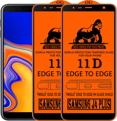 TWIGLO Edge To Edge Tempered Glass for SAMSUNG galaxy J4 PLUS(Pack of 2)