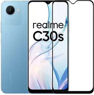 VISHZONE Edge To Edge Tempered Glass for Realme C30s(Pack of 1)