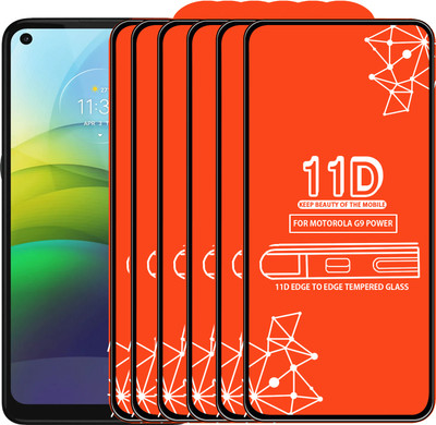Qyist Edge To Edge Tempered Glass for Motorola G9 Power(Pack of 6)