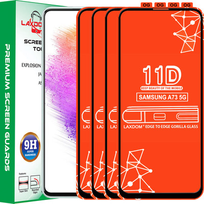 Laxdom Edge To Edge Tempered Glass for SAMSUNG GALAXY A73 5G(Pack of 4)