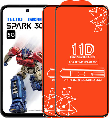 Qyist Edge To Edge Tempered Glass for TECNO SPARK 30C 5G(Pack of 2)