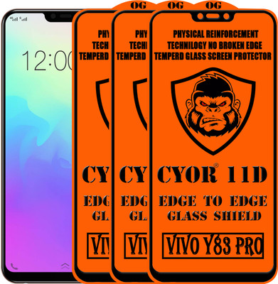 CYOR Edge To Edge Tempered Glass for VIVO Y83 PRO(Pack of 3)
