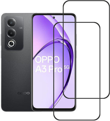 SPRITZEN Edge To Edge Tempered Glass for Oppo A3 Pro 5G(Pack of 2)