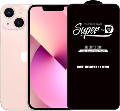 Bigil Edge To Edge Tempered Glass for iPhone 13 Mini, D Plus Super D Glass crystal clear(Pack of 1)