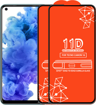 Qyist Edge To Edge Tempered Glass for Tecno Camon 16(Pack of 2)