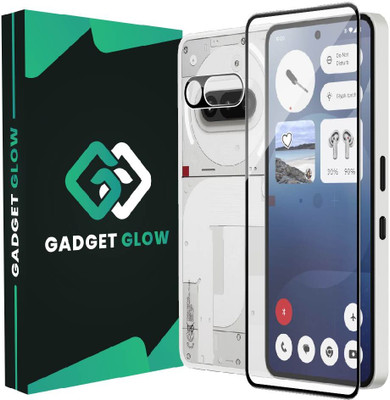 Gadget Glow Edge To Edge Tempered Glass for Nothing Phone (3a), Nothing Phone (3a), OG Tempered Glass and Black Camera Lens(Pack of 2)