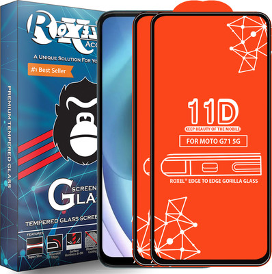 Roxel Edge To Edge Tempered Glass for Moto G71 5G(Pack of 2)