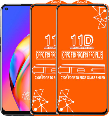 CYOR Edge To Edge Tempered Glass for OPPO F19 PRO PLUS 5G(Pack of 2)
