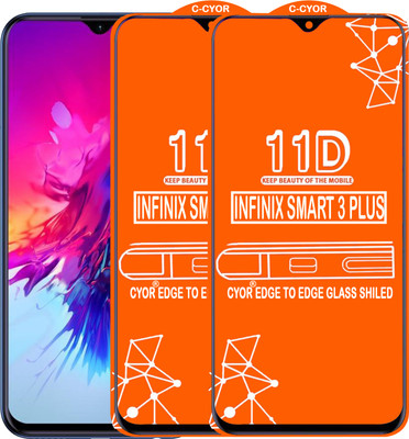 CYOR Edge To Edge Tempered Glass for INFINIX SMART 3 PLUS(Pack of 2)