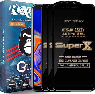 Roxel Edge To Edge Tempered Glass for SAMSUNG J6 PLUS(Pack of 3)