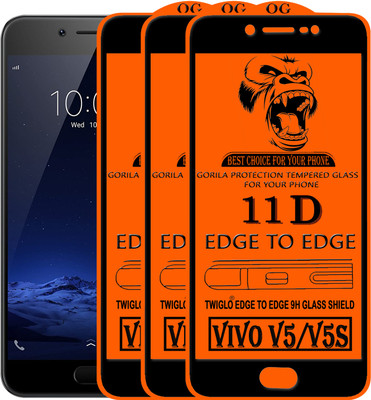 TWIGLO Edge To Edge Tempered Glass for VIVO V5S(Pack of 3)