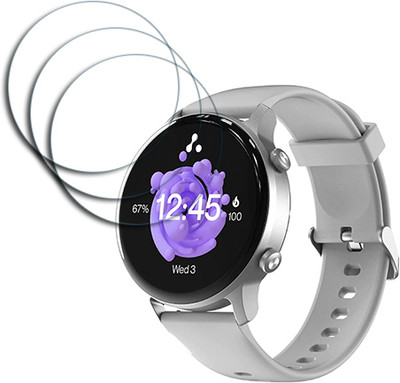 SOMTONE Edge To Edge Tempered Glass for AMBRANE Wise Roam 1.28 INCH SMARTWATCH SCREEN GUARD(Pack of 3)