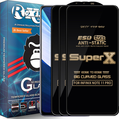 Roxel Edge To Edge Tempered Glass for INFINIX NOTE 11 PRO(Pack of 3)