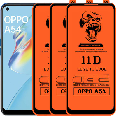 PFOAM Edge To Edge Tempered Glass for OPPO A54(Pack of 3)