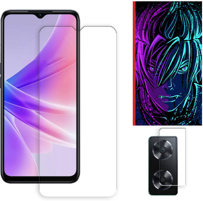 ARBAN Edge To Edge Tempered Glass for Oppo A57e 4G Tempered Glass Screen Protector | Anti-Scratch | Edge to Edge Full Coverage | 9H Hardness (1 FRONT SCREEN GUARD + 1 CAMERA LENS PROTECTOR + 1 FREE BACK EMBOSSED SKIN002)(Pack of 1)