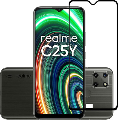 RCHJV Edge To Edge Tempered Glass for realme C25Y(Pack of 1)