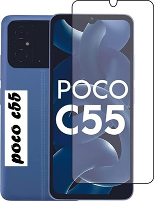 Caseline Edge To Edge Tempered Glass for POCO C55, mi 12C,Redmi 12C, REDMI 10C, REDMI 10, REDMI 10 POWER(Pack of 1)