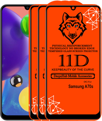 CRodible Edge To Edge Tempered Glass for Samsung Galaxy A70s(Pack of 3)
