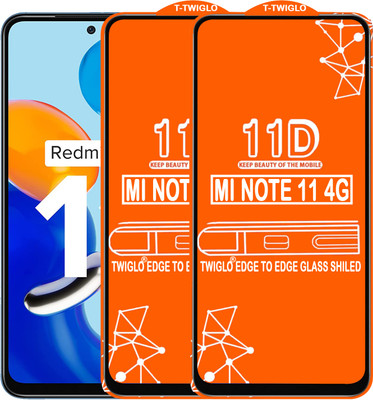 TWIGLO Edge To Edge Tempered Glass for REDMI NOTE 11 4G(Pack of 2)
