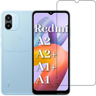 EITANSHA CREATION Edge To Edge Tempered Glass for Redmi A1, Redmi A1 Plus, Redmi A2, Redmi A2 Plus(Pack of 1)