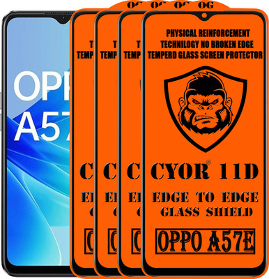 CYOR Edge To Edge Tempered Glass for OPPO A57E(Pack of 4)