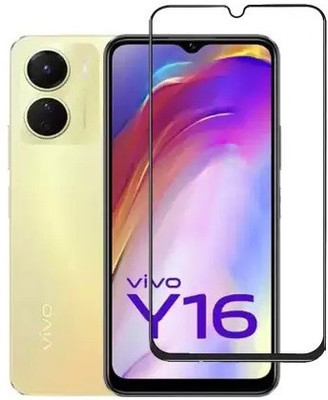 DSCASE Edge To Edge Tempered Glass for vivo Y16(Pack of 1)