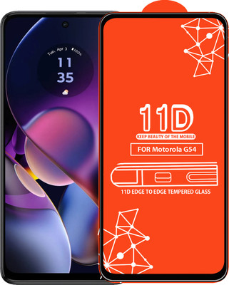 Roxel Edge To Edge Tempered Glass for Motorola G54(Pack of 1)