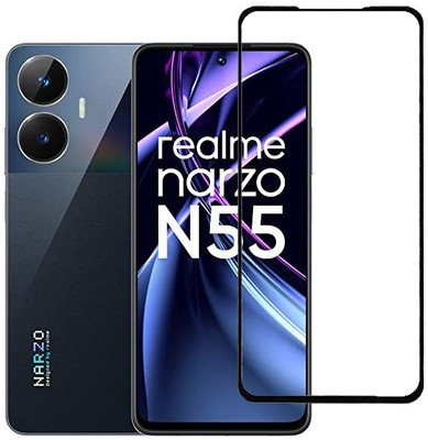 KMPERED Edge To Edge Tempered Glass for Realme Narzo N55, realme narzo N55(Pack of 1)