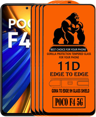 GDMA Edge To Edge Tempered Glass for POCO F4 5G(Pack of 4)