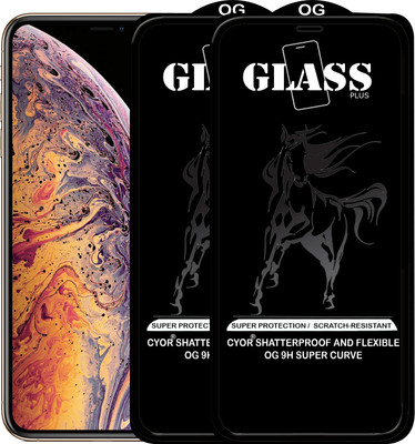 CYOR Edge To Edge Tempered Glass for Apple iPhone XS(Pack of 2)